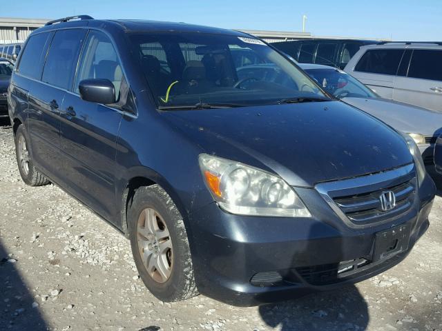 5FNRL38655B036803 - 2005 HONDA ODYSSEY EX BLUE photo 1