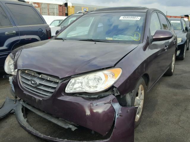 KMHDU46D08U288190 - 2008 HYUNDAI ELANTRA GL PURPLE photo 2