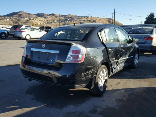 3N1AB6AP6CL631410 - 2012 NISSAN SENTRA BLACK photo 4