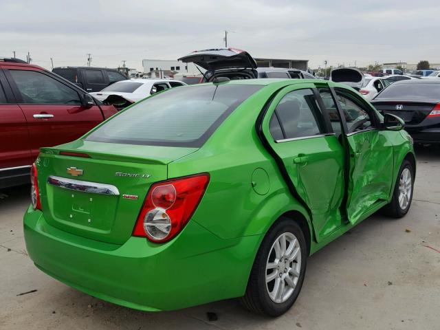 1G1JC5SB8F4172438 - 2015 CHEVROLET SONIC LT GREEN photo 4