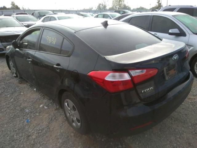 KNAFK4A60F5405623 - 2015 KIA FORTE LX BLACK photo 3