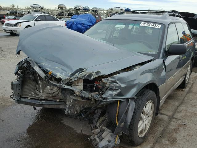 4S3BH675927605019 - 2002 SUBARU LEGACY GREEN photo 2