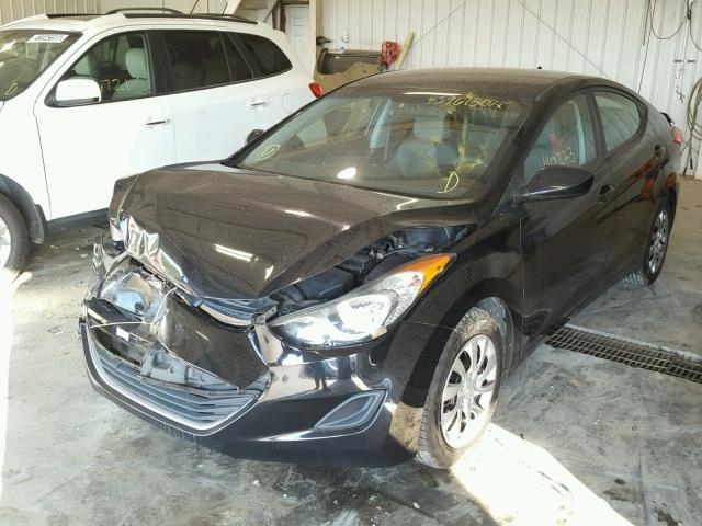 5NPDH4AE0CH066681 - 2012 HYUNDAI ELANTRA GL BLACK photo 2