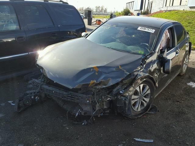 1HGCR2F35EA132562 - 2014 HONDA ACCORD LX GRAY photo 2