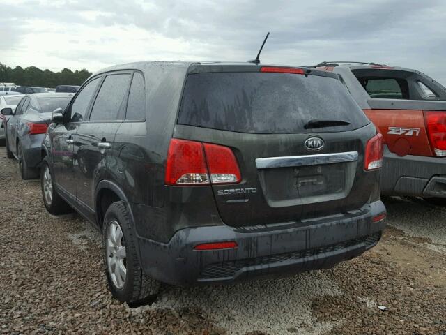 5XYKT3A14BG106389 - 2011 KIA SORENTO BA GREEN photo 3