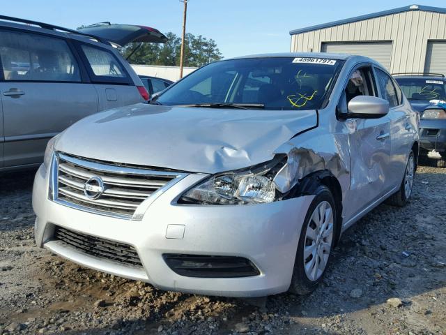 3N1AB7AP0DL664233 - 2013 NISSAN SENTRA S SILVER photo 2