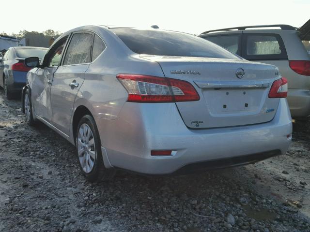 3N1AB7AP0DL664233 - 2013 NISSAN SENTRA S SILVER photo 3