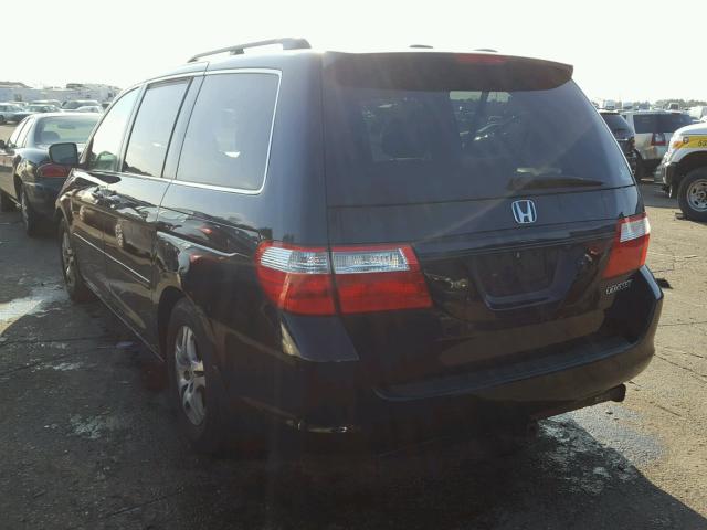 5FNRL38745B130955 - 2005 HONDA ODYSSEY EX BLACK photo 3