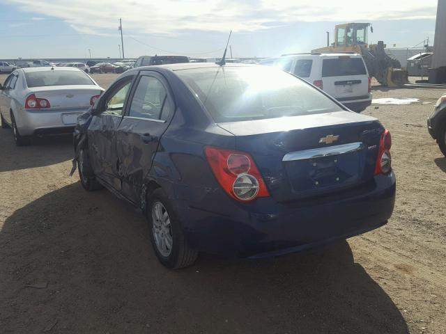 1G1JC5SB6E4117226 - 2014 CHEVROLET SONIC LT BLUE photo 3