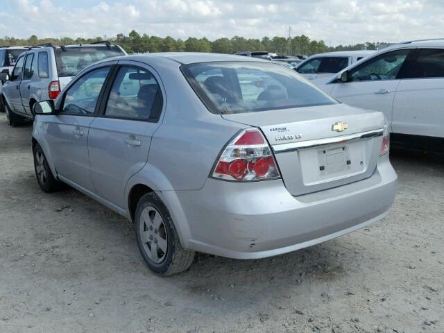 KL1TD56E29B375172 - 2009 CHEVROLET AVEO LS SILVER photo 3