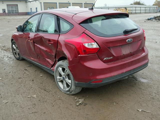 1FADP3K25DL206776 - 2013 FORD FOCUS SE MAROON photo 3