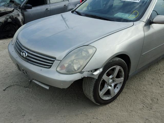 JNKCV51E93M025173 - 2003 INFINITI G35 SILVER photo 9