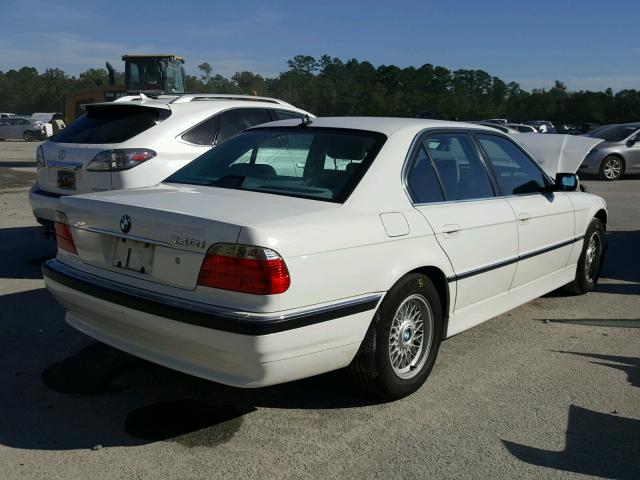 WBAGG83421DN83590 - 2001 BMW 740 I AUTO WHITE photo 4