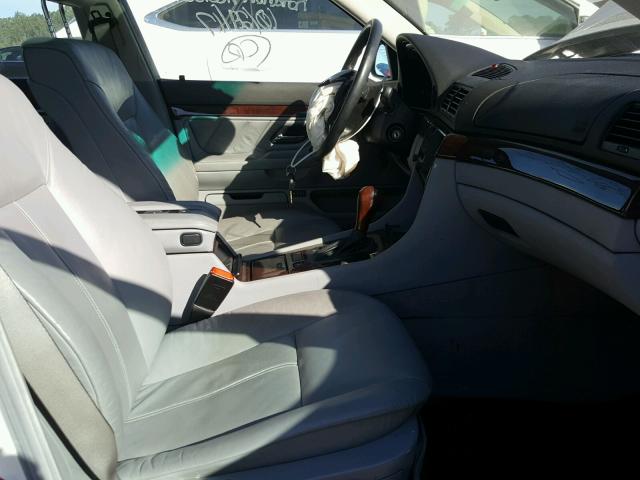 WBAGG83421DN83590 - 2001 BMW 740 I AUTO WHITE photo 5