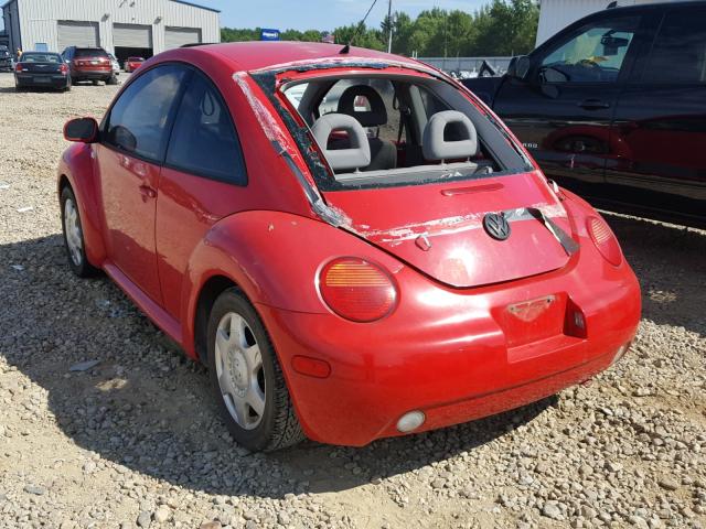 3VWCB21CX1M438774 - 2001 VOLKSWAGEN NEW BEETLE 红色 照片 3