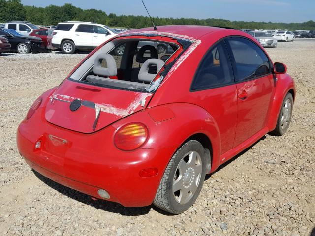 3VWCB21CX1M438774 - 2001 VOLKSWAGEN NEW BEETLE 红色 照片 4