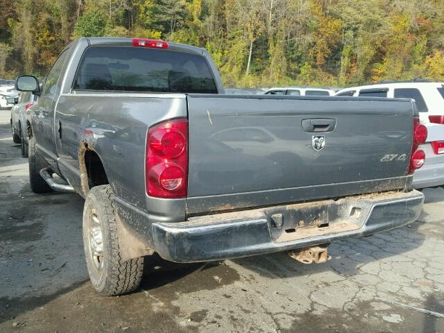 3D7KS26D27G834789 - 2007 DODGE RAM 2500 S GRAY photo 3