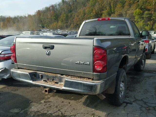 3D7KS26D27G834789 - 2007 DODGE RAM 2500 S GRAY photo 4