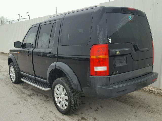 SALAD25415A321328 - 2005 LAND ROVER LR3 BLACK photo 3