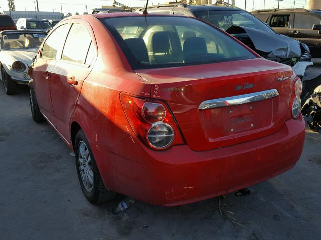 1G1JC5SG4E4111081 - 2014 CHEVROLET SONIC LT RED photo 3