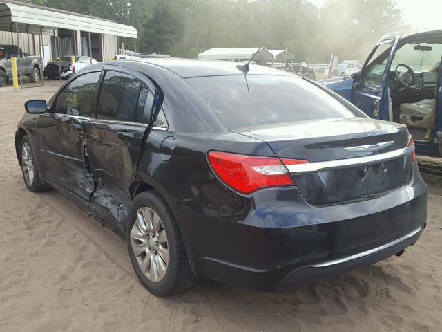 1C3CCBAB5CN201582 - 2012 CHRYSLER 200 LX BLACK photo 3