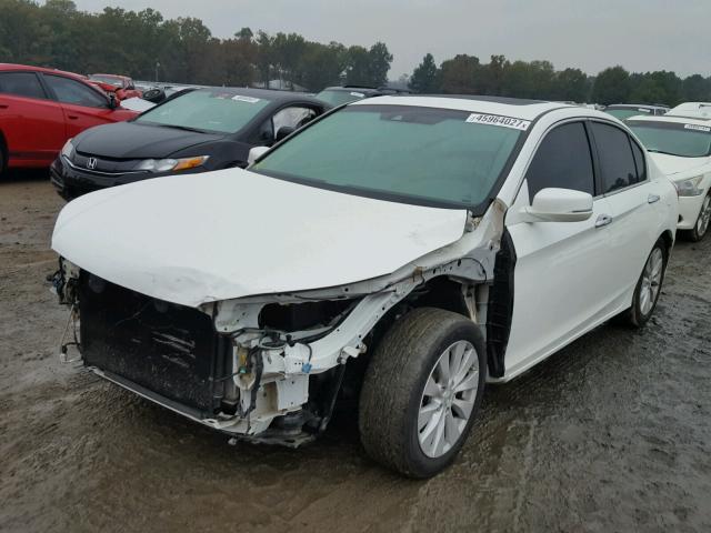 1HGCR2F80DA207582 - 2013 HONDA ACCORD EXL WHITE photo 2