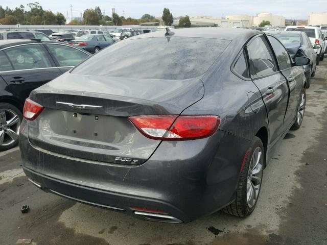 1C3CCCBB0GN182367 - 2016 CHRYSLER 200 S GRAY photo 4