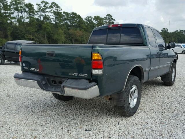 5TBBT44192S290144 - 2002 TOYOTA TUNDRA GREEN photo 4