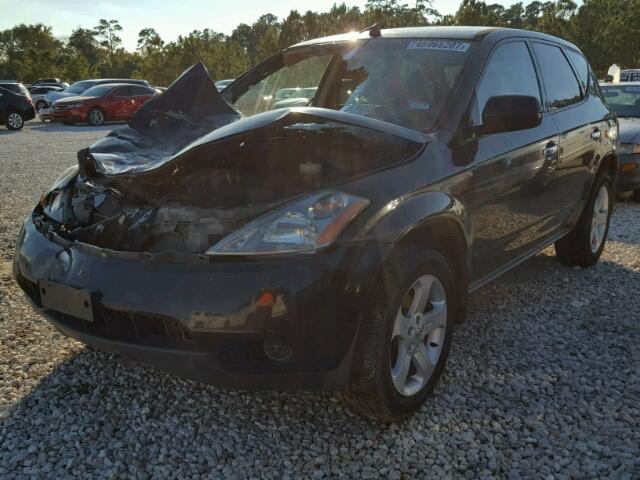 JN8AZ08T75W321292 - 2005 NISSAN MURANO SL BLACK photo 2