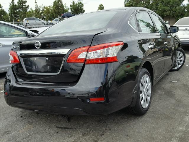 3N1AB7APXFY278926 - 2015 NISSAN SENTRA S BLACK photo 4