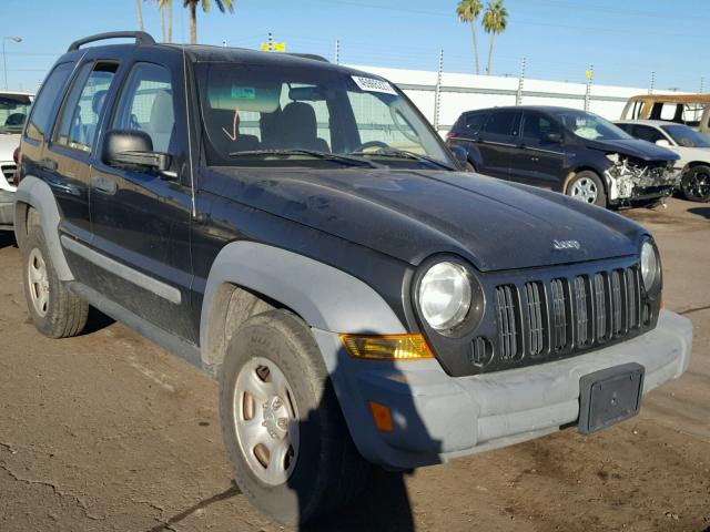 1J4GL48K96W149395 - 2006 JEEP LIBERTY SP BLACK photo 1