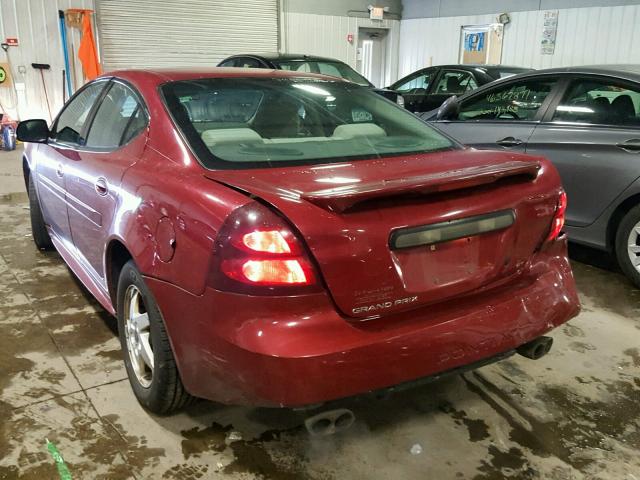 2G2WP522941309580 - 2004 PONTIAC GRAND PRIX BURGUNDY photo 3