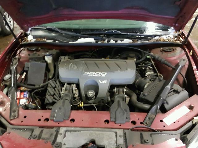 2G2WP522941309580 - 2004 PONTIAC GRAND PRIX BURGUNDY photo 7