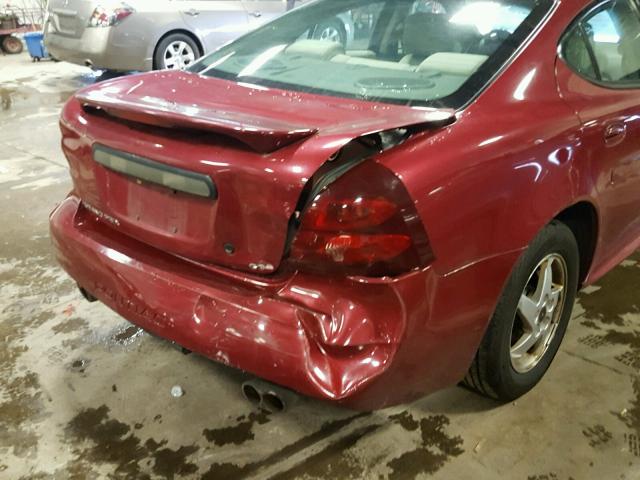 2G2WP522941309580 - 2004 PONTIAC GRAND PRIX BURGUNDY photo 9