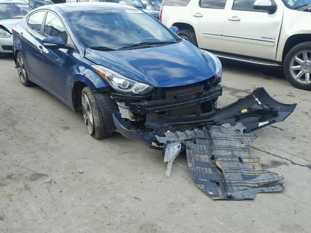 KMHDH4AH1EU127924 - 2014 HYUNDAI ELANTRA SE BLUE photo 1