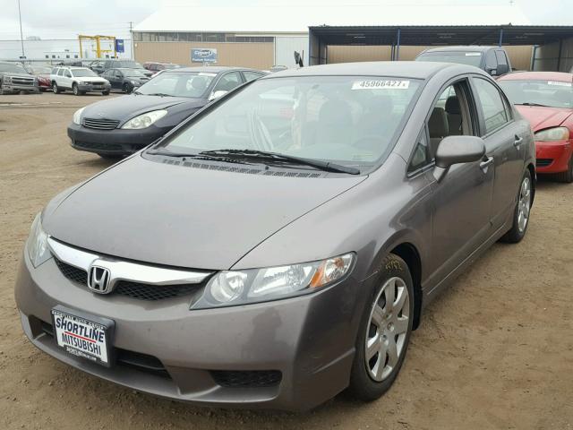 1HGFA16559L017132 - 2009 HONDA CIVIC LX CHARCOAL photo 2