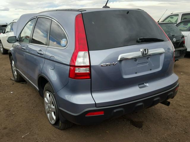 JHLRE487X7C069744 - 2007 HONDA CR-V EXL BLUE photo 3