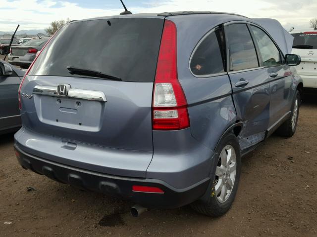 JHLRE487X7C069744 - 2007 HONDA CR-V EXL BLUE photo 4