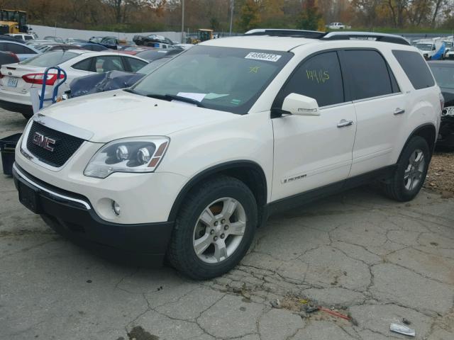 1GKER23728J244596 - 2008 GMC ACADIA SLT WHITE photo 2