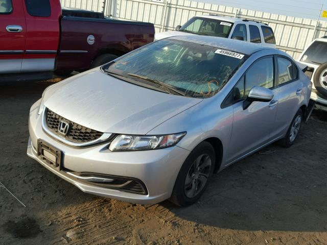 2HGFB2F50FH541915 - 2015 HONDA CIVIC LX SILVER photo 2