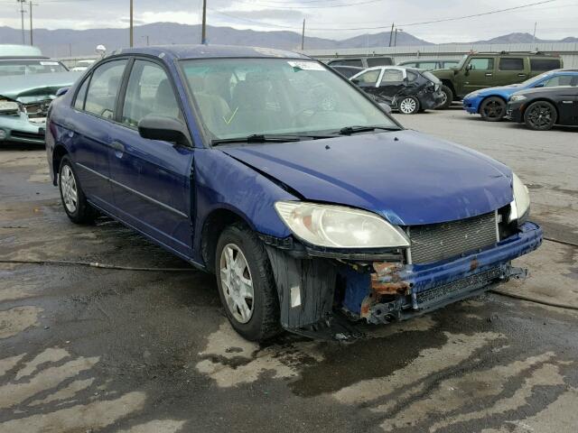 2HGES163X4H605718 - 2004 HONDA CIVIC DX V BLUE photo 1