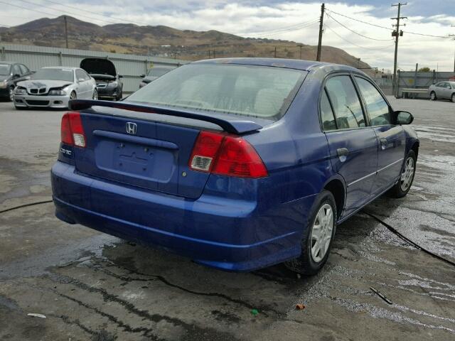 2HGES163X4H605718 - 2004 HONDA CIVIC DX V BLUE photo 4