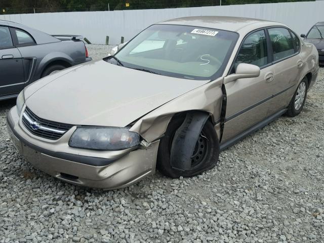 2G1WF55EX29192202 - 2002 CHEVROLET IMPALA TAN photo 2