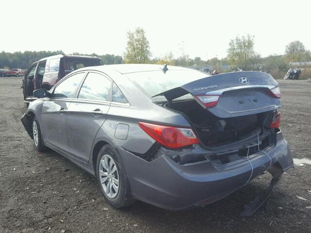 5NPEB4AC0CH345827 - 2012 HYUNDAI SONATA GLS GRAY photo 3