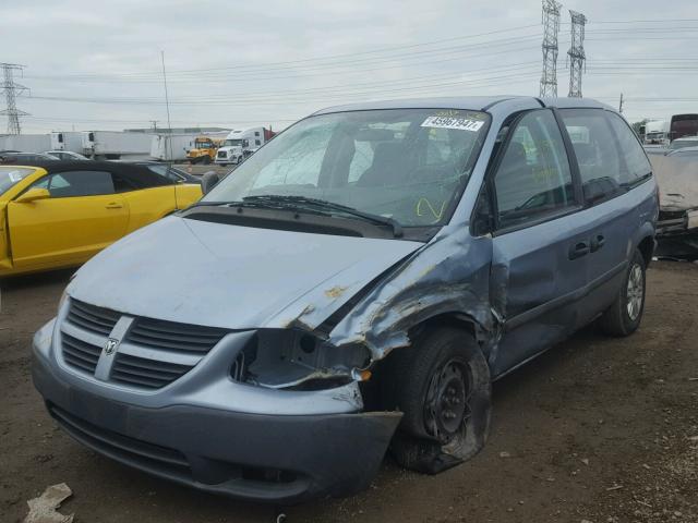 1D4GP25B55B217087 - 2005 DODGE CARAVAN SE BLUE photo 2