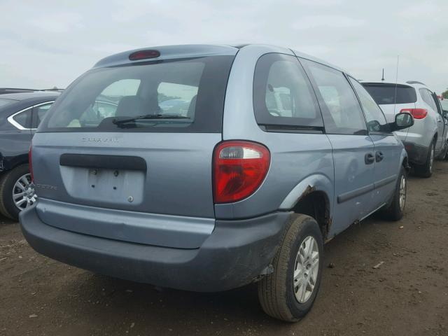 1D4GP25B55B217087 - 2005 DODGE CARAVAN SE BLUE photo 4