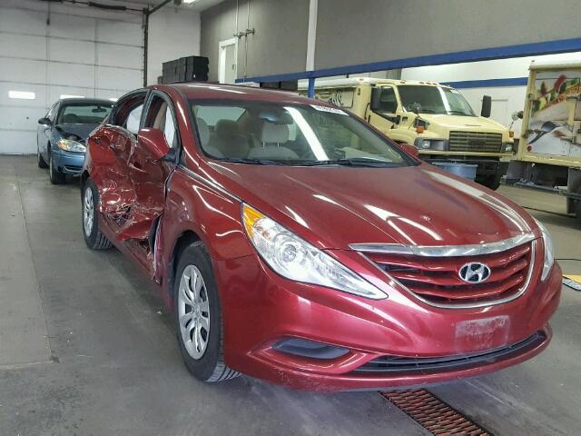 5NPEB4AC8CH333764 - 2012 HYUNDAI SONATA MAROON photo 1