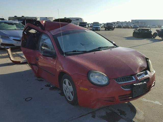 1B3ES26C93D213914 - 2003 DODGE NEON SE RED photo 1