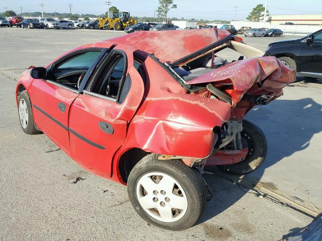 1B3ES26C93D213914 - 2003 DODGE NEON SE RED photo 3