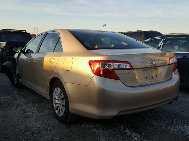 4T1BF1FK8CU021368 - 2012 TOYOTA CAMRY BASE GOLD photo 3